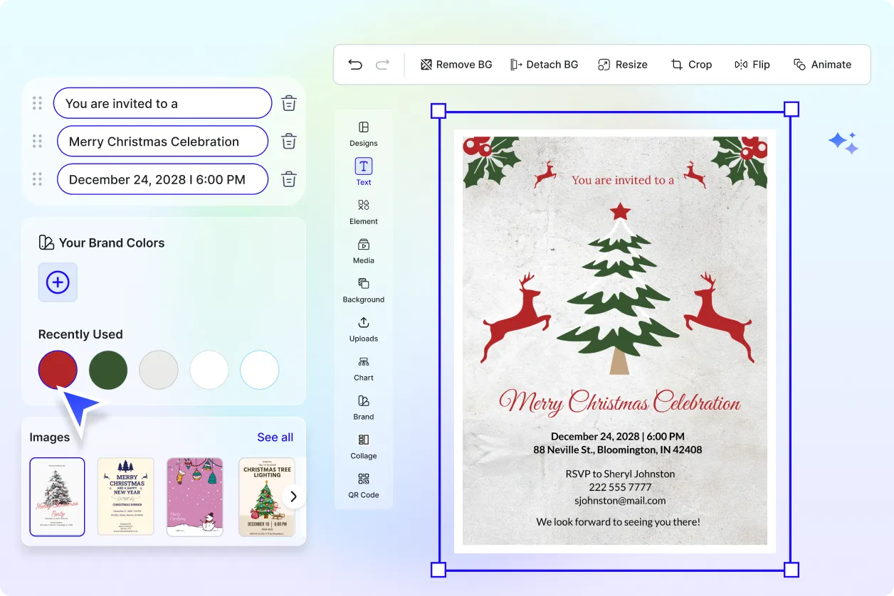 Free AI Christmas Invitation Generator, Free Online Invitation Maker